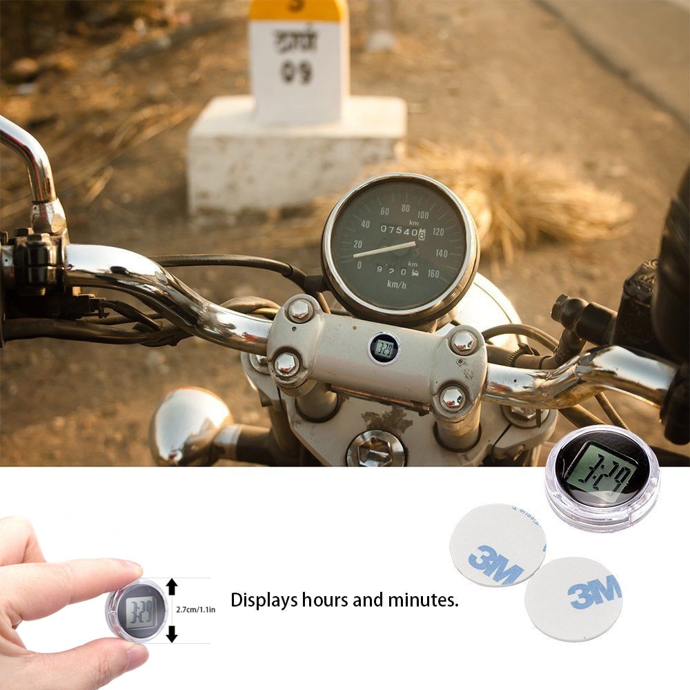 Waterproof Universal Motorcycle Clocks Watch Stick-On Motorbike Mount Watch Moto Digital Clock Moto Clock