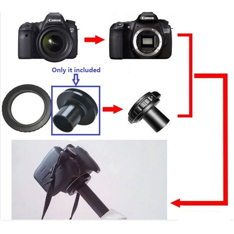 M42 to 23.2 mm 30 30.5 mm M38 M42 SLR Adapter Microscope Accessories Telescope Eyepiece for Microscope SLR Camera