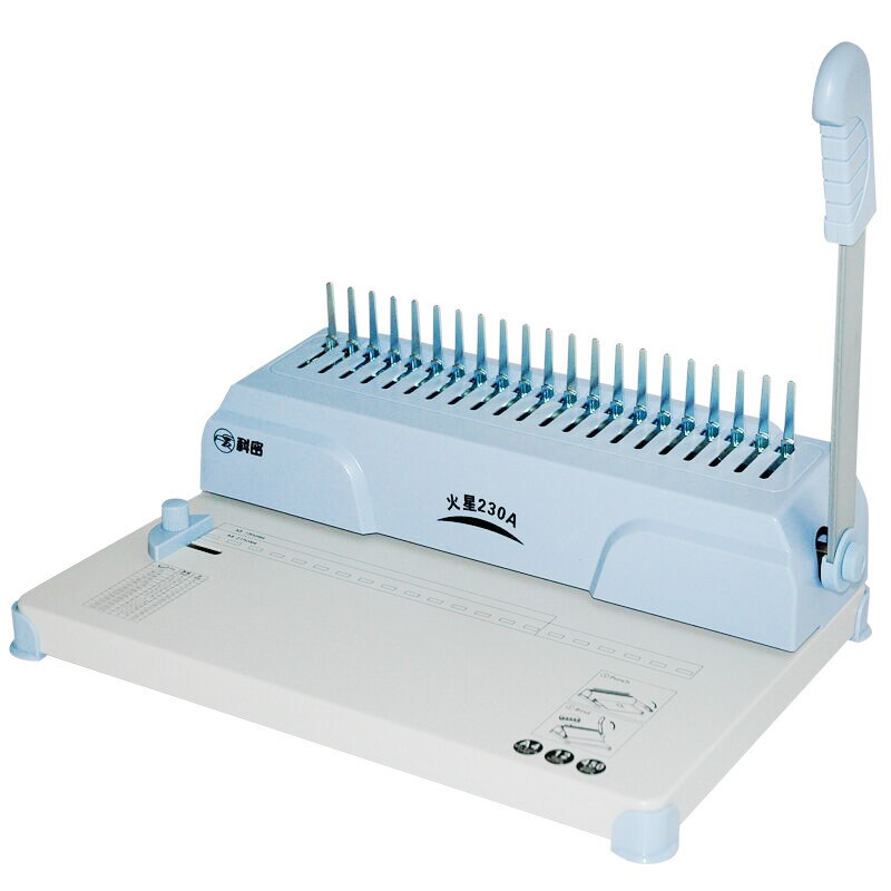 Machine à relier peigne 230A machine de forage pince à anneaux en caoutchouc machine à relier bon financier machine à relier 1 pièce