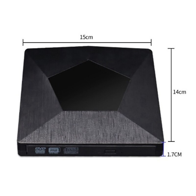 Externe Dvd Drive Brander Ultra Slim Usb 3.0 En Type-C Cd Dvd Brander Speler Voor Mac Os, windows Xp/7/8/10, Laptop Pc