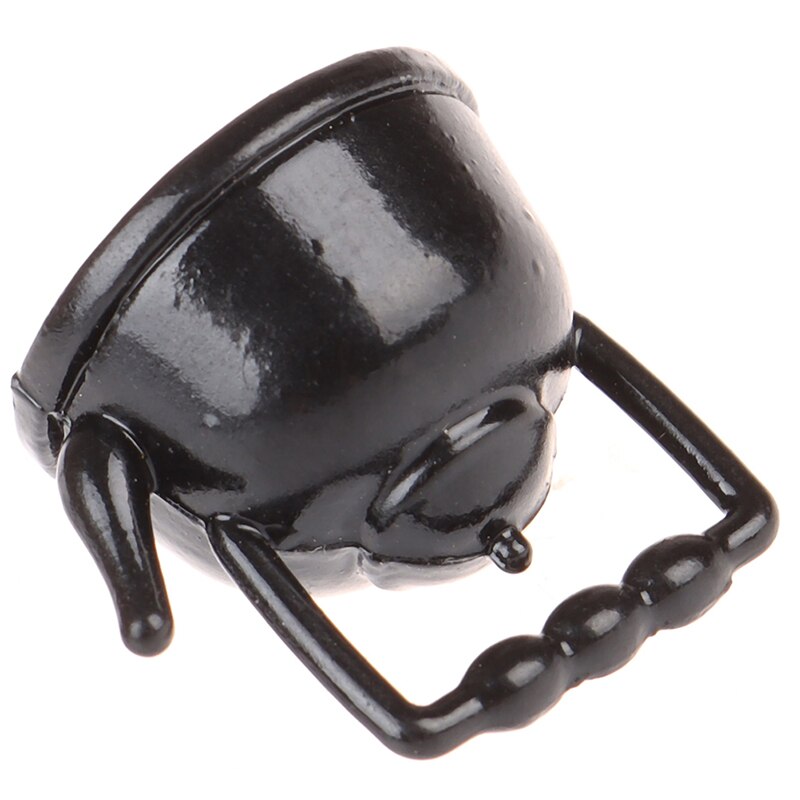 1:12 Dollhouse Miniature Mini Black Teapot Model Furniture Accessories Kitchen Toys for Baby Kids