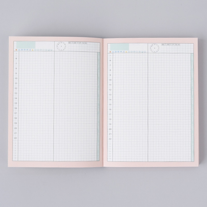 DIY Undated Time Management Agenda A5 Planner Book 224P DIY Monthly Daily Book