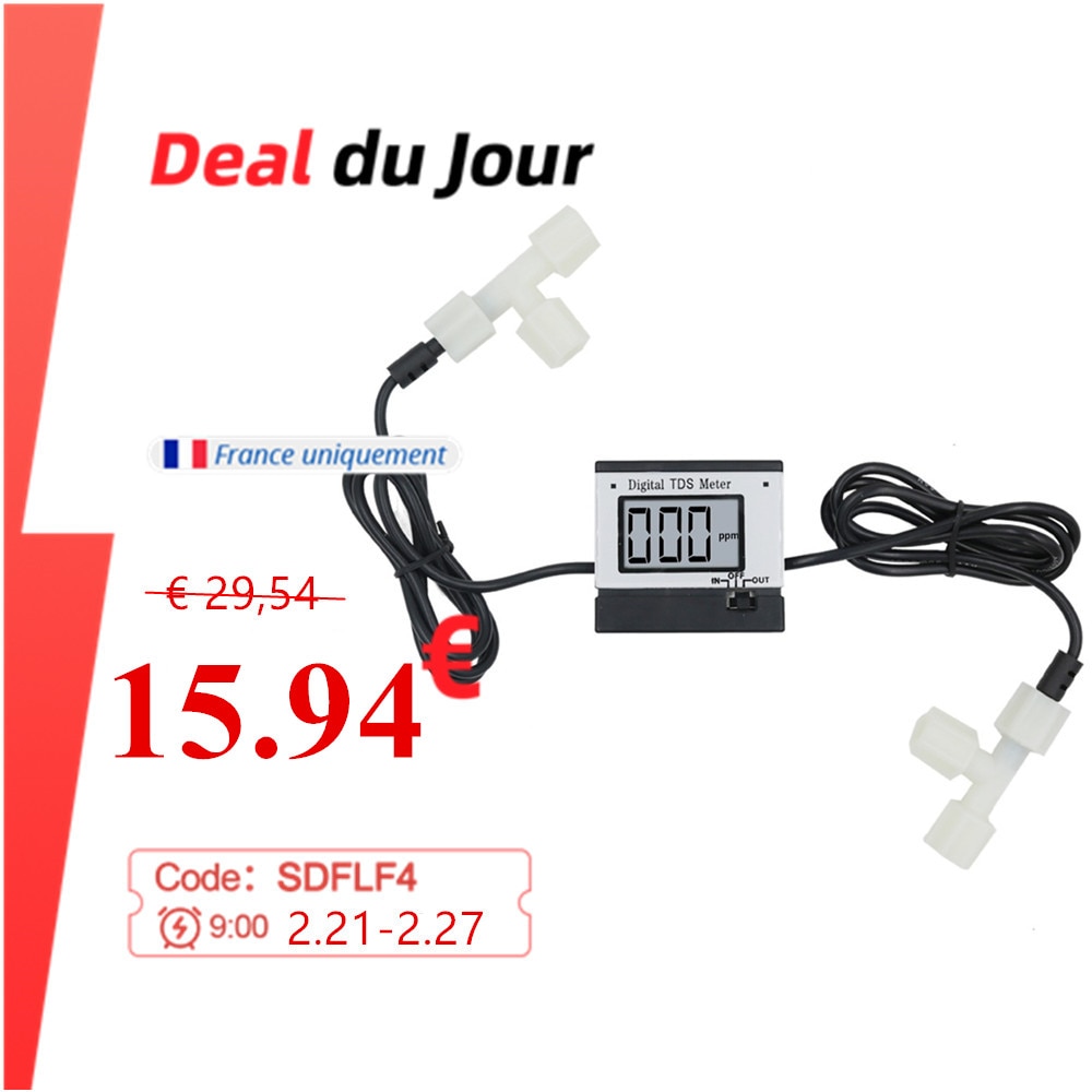 TDS Meter 0~1999 ppm measure range Filter Measuring Conductivity Water Purity Measurement Tool Tester 30%off