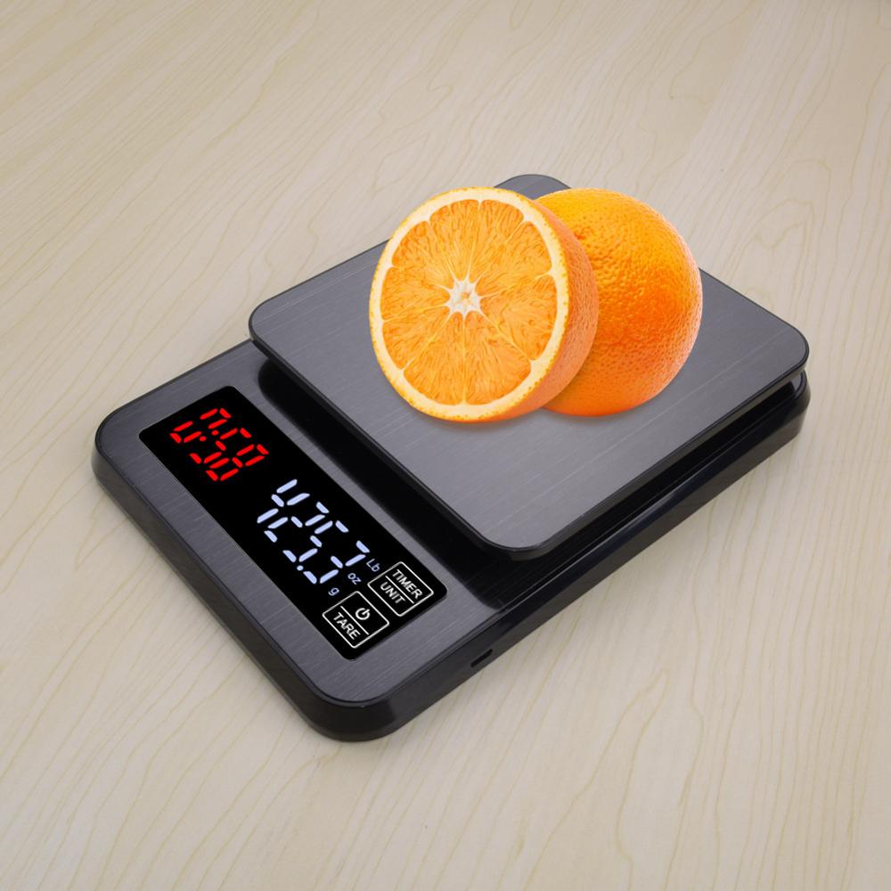 Digital Smart countdown USB Kitchen Scales 10kg/5kg/3kg Electronic coffee scale Multi-function Food Kitchen Scale Household