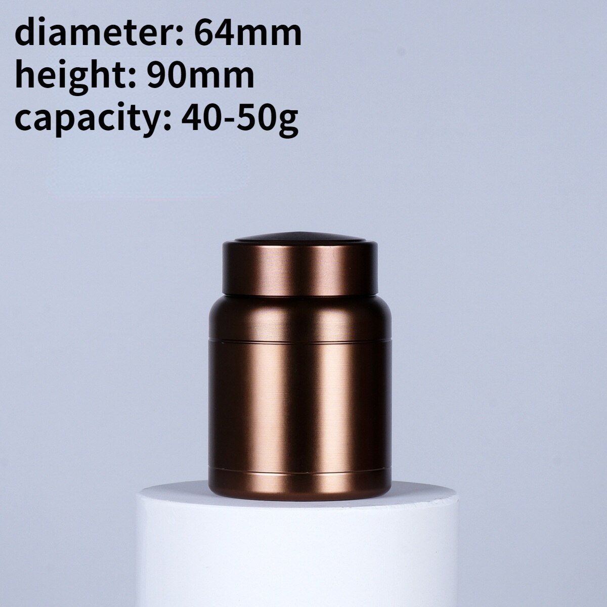 Titanium Alloy Round Mini Pack Tea Caddy Tin Can Canister Set Kitchen Accessories Tea Organizer Tea Box: Orange