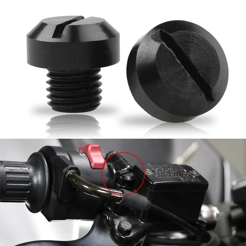 Tapones para espejos retrovisores M10, tapones para orificios de espejos de motocicleta, 2 pares de tornillos para orificios de retrovisores laterales M10x1.25