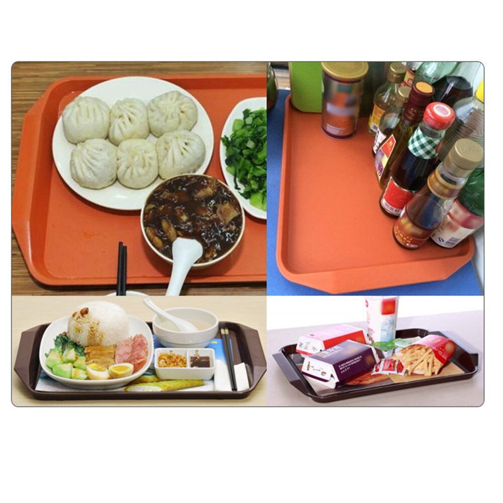 1pcs Serving Tray Food Tray Dinner Tray Cafeteria Tray Café Standard Cafeteria Fast Food Service Tray Non-slip Surface 17-inch
