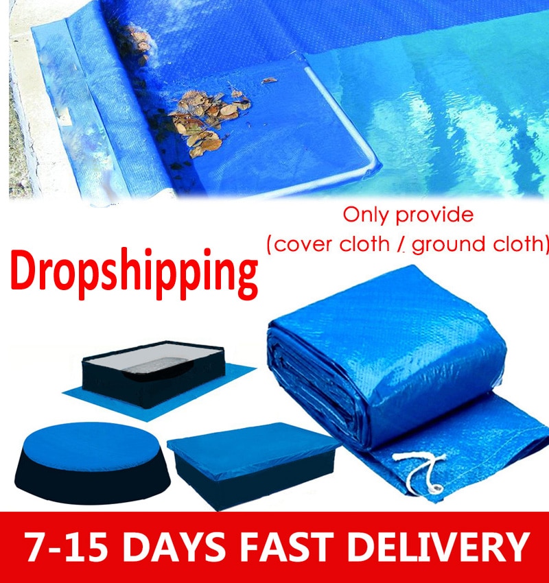 Ship in 24 hours 6/8/10ft Round Swimming Paddling Pool Cover Inflatable Rope Rectangle/Round Swim Pool Cover