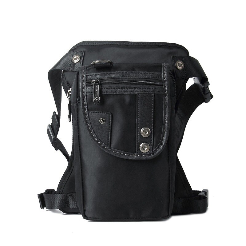 mode Waterdichte canvas taille tas Toevallige Reizen mannen Tas motorfiets beenzak Fanny Taille Pack 5 kleur: nylon black
