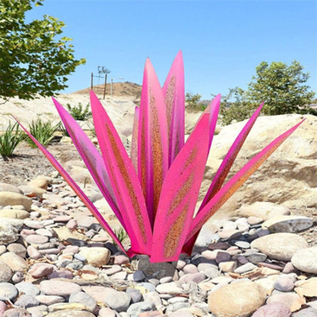 27cm Fer Art Tequila Plante Ornement BRICOLAGE de Décoration Créative Fer Ornement Et D'anniversaire Plante Ornement