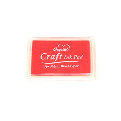 Craft ink pads voor stempels Febric Voedsel Papier 15pcs Rainbow Kleur Veiligheid Niet Giftig kinderen Vinger print Art Kids Gif: red