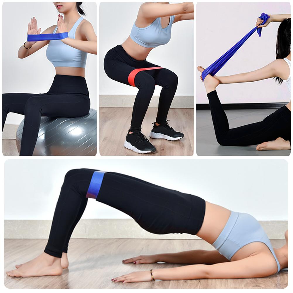 1pc Yoga Resistance Band Gym Exercise Loop Band Fitness Loop Stretch Band Gym Equipment Training Exercise Latex Band