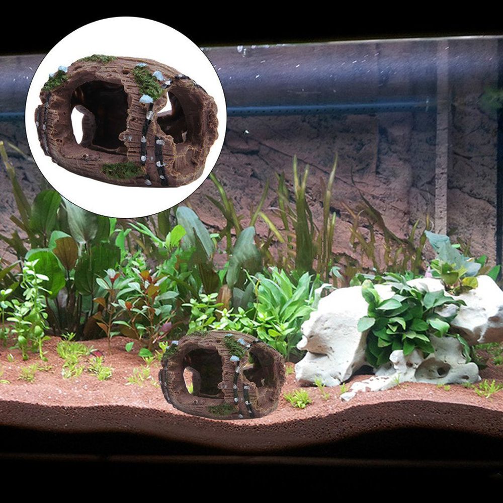 1 stücke Aquarium Dekoration Harz Hohl Stamm Simulation Baum Protokoll Künstliche Holz Höhle Landschaft Aquarium Liefert Zubehör