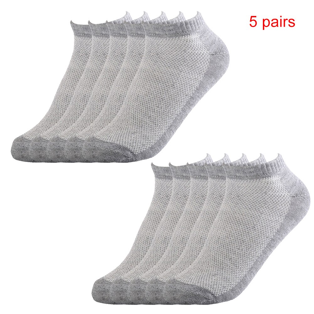 1 paire/5 paires chaussettes de sport coupe basse hommes été extérieur doux respirant marche Tennis cheville chaussettes coton mélangé chaussettes #2