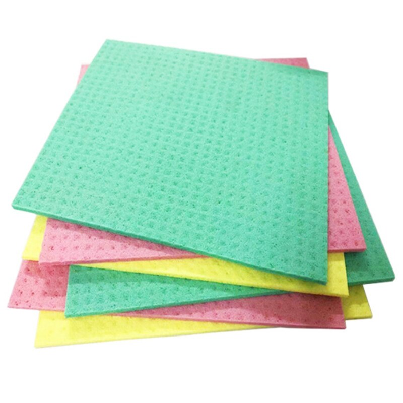9Pcs Reusable Cleaning Fiber Cloth Absorbent Towel Clean Kitchen Cleaning Dishcloth Wipe Paper