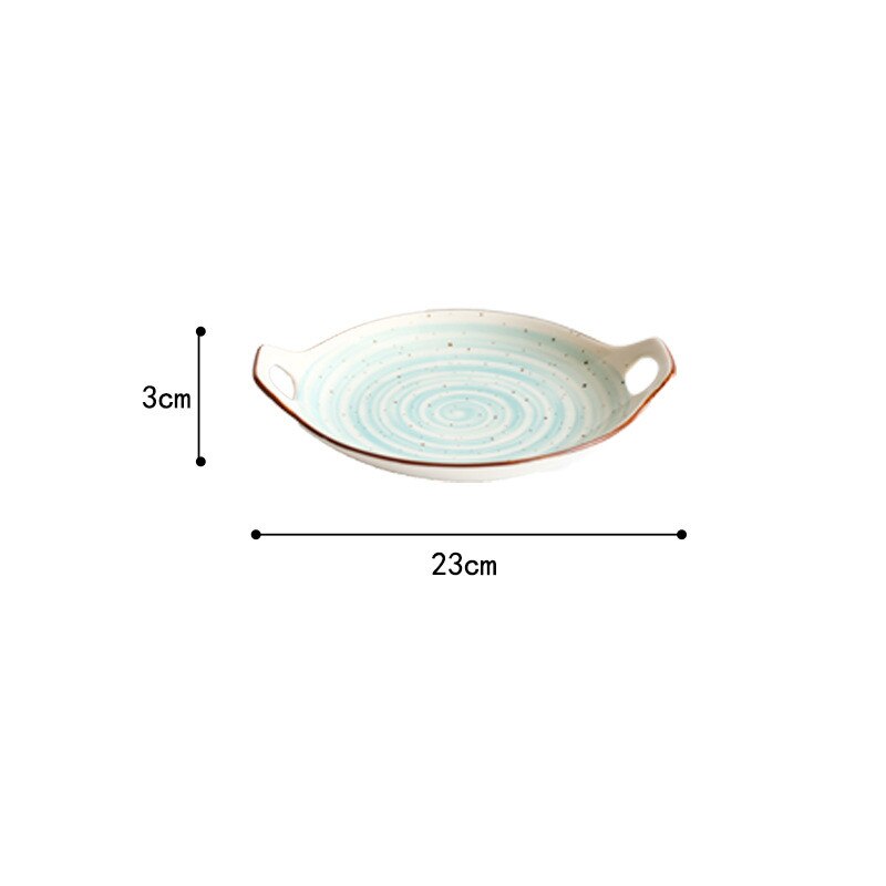 Vajilla de cerámica esmaltada a mano de estilo japonés, platos domésticos, Bol para sopa de arroz, tazón de fideos, Decoración de cocina: F