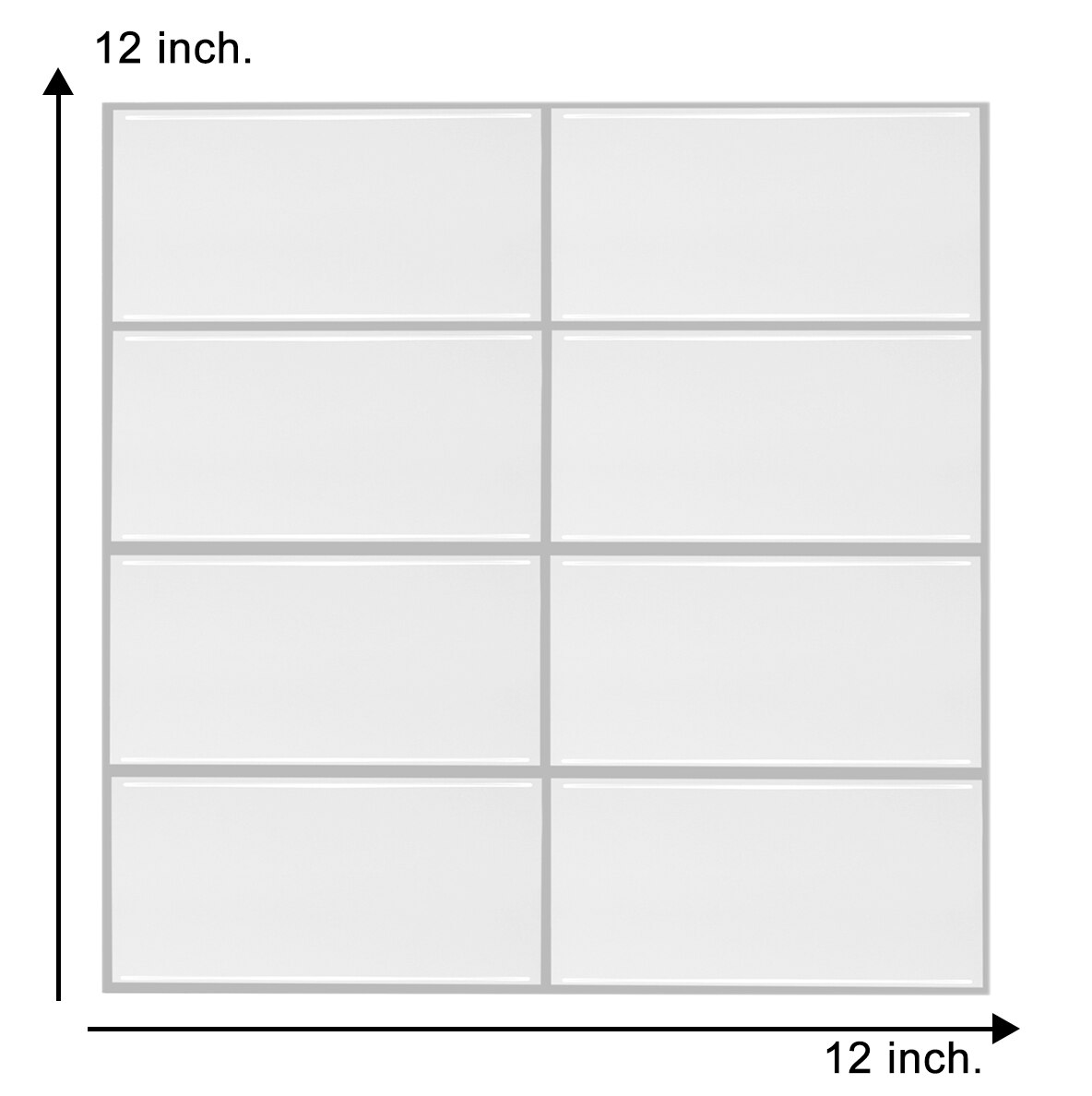 1.2mm Subway Wall Sticker 3d Effect Self-Adhesive Wate Oblong Strong Adhesive Wall Sticker Kitchen DIY Wall Tiles: BBW11