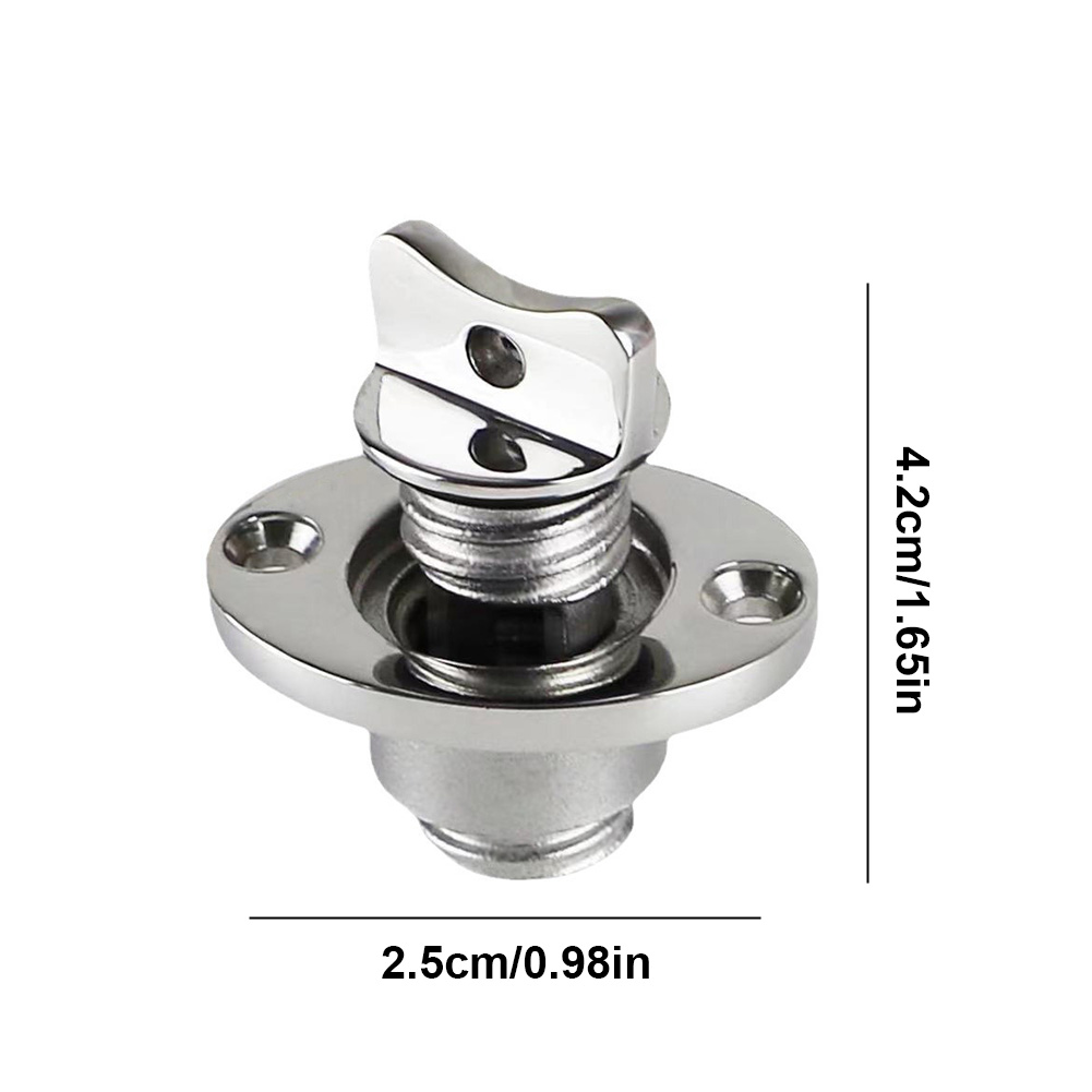 Stainless Steel Marine Drain Plug Screw Type Garboard Drain Plug Transom Bung for Replacement Boat Accessories