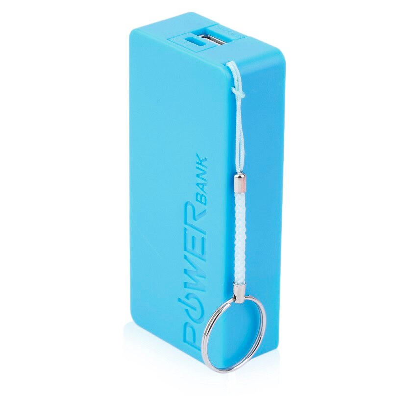 5600mAh 5V USB FAI DA TE Caso Powerbank Esterno Portatile 2X18650 Batteria Scatola di Immagazzinaggio Scatola di Caso di Accumulatori E Caricabatterie Di Riserva Borsette Per Telefoni Cellulari E Smartphone: blue