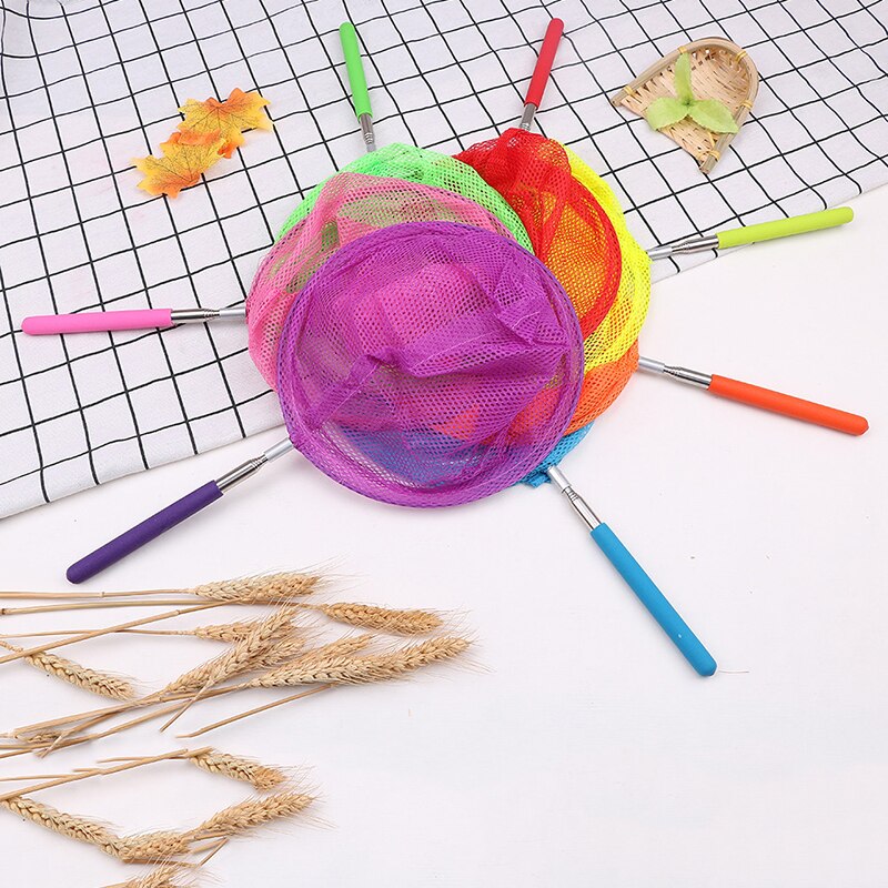1Pc colorato Giocattoli di Pesca per Bambini Telescopico Rete Della Farfalla Allungabile 34 Pollici e anti scontrino presa Perfetto per la Cattura di Insetti insetto
