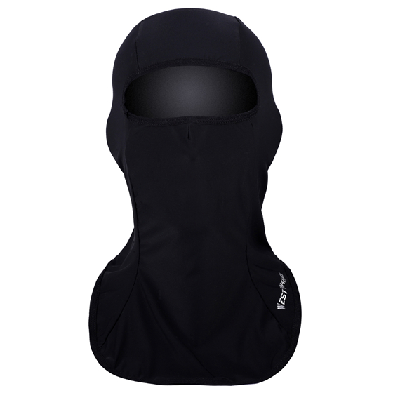 WEST BIKING-mascarilla facial para ciclismo, máscara de seda helada, a prueba de viento, para patinaje, pesca, para otoño: Black