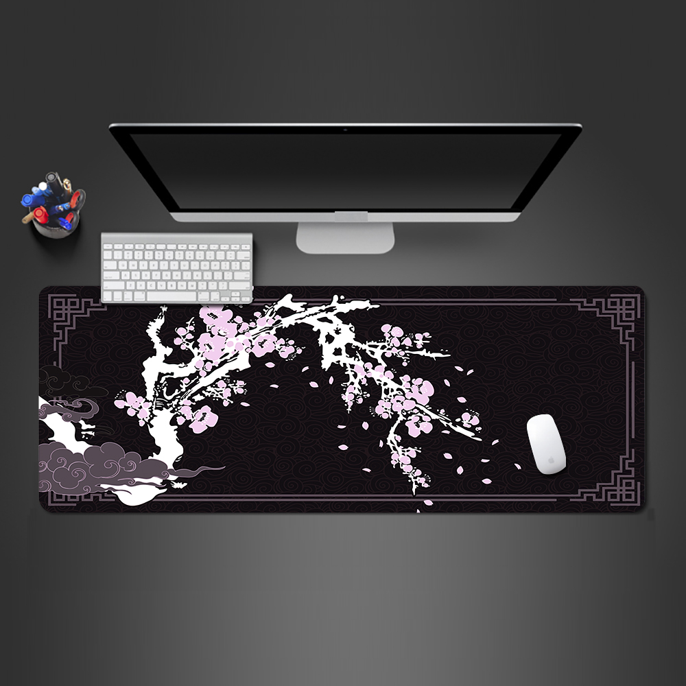 Mouse Pad Japanese Style Larger Mousepad Flower Xxl Gaming Keyboard Computer Desk Mat Accessories Game Mause Ped Office Carpet: BEAN PASTE