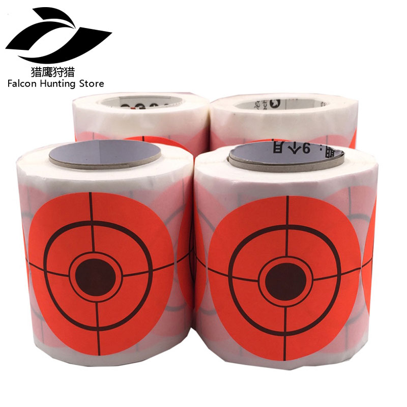 250 schieten doelen per rol, 2 inch of 3 Inch zelfklevende orange doel Stickers