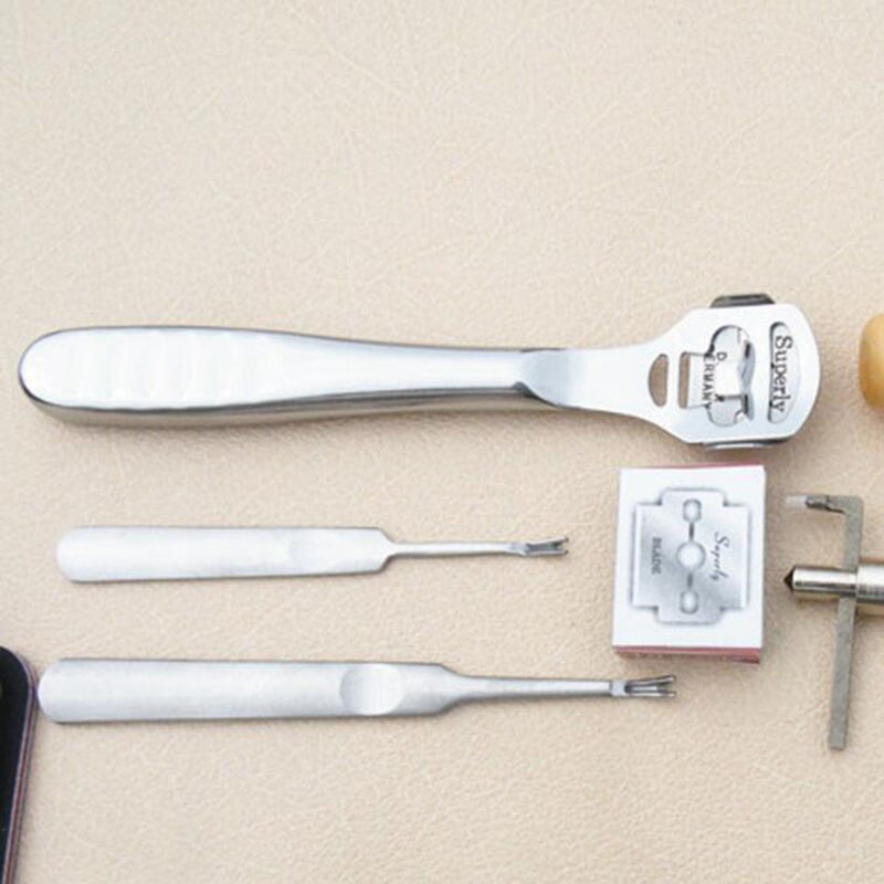 18Pcs Leather Craft Punch Tools Kit SET Stitching Carving Working Sewing Saddle Groover leather craft tools set