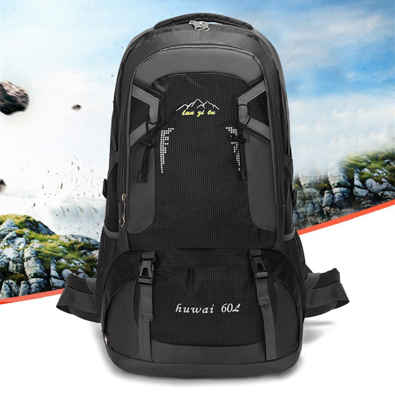 Grote reistas met ruime capaciteit, wandelrugzak van 60 liter, bergbeklimmersrugzak, outdoor survivaltas, waterdichte reistas met dubbele schouderband, fietstas