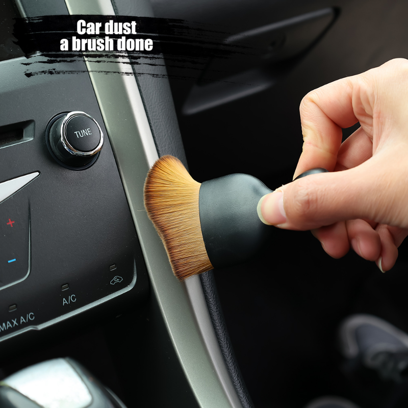 Brosse de nettoyage d'intérieur de voiture, Console centrale, sortie d'air, lavage doux avec couvercle de coque, dépoussiérage automatique des crevasses