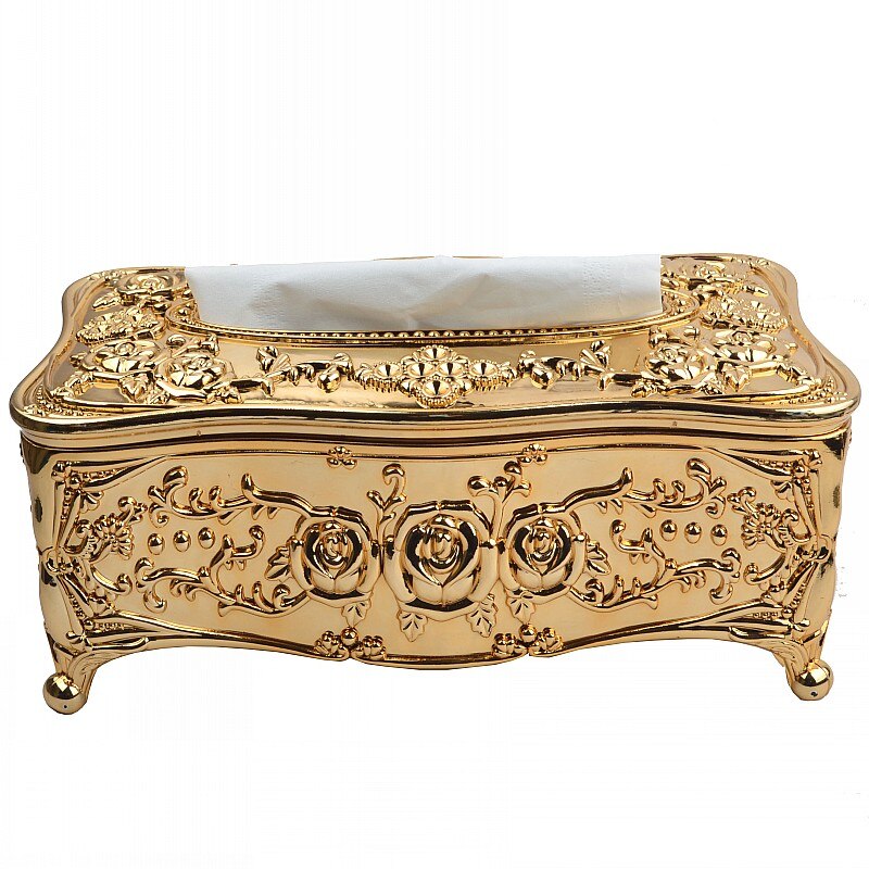 Goud Acryl Tissue Box Hotel Restaurant Servet Houder Huishouden Tissue Doos