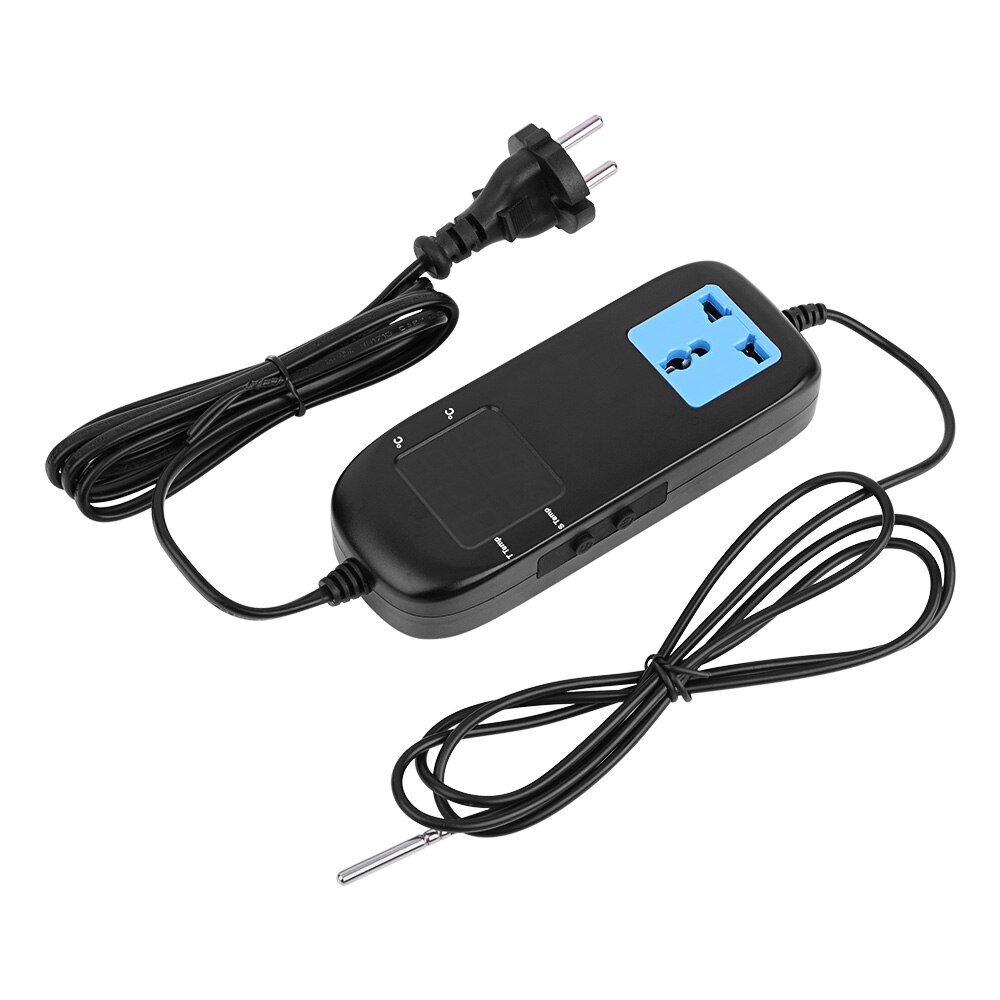 Mini Digital Temperature Controller 220V 10A LCD Display Thermostat EU Plug: Default Title