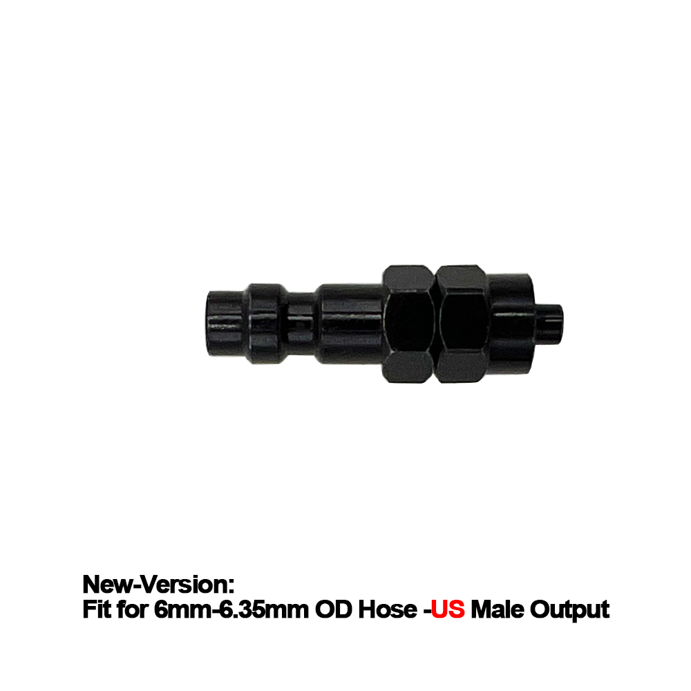 HPA (US Foster) 23-2 Male / 2302 Female Quick Disconnect QD Push-In Plug Fitting to 6MM - 6.35MM OD Hose For Pneumatic Tools: Transparent