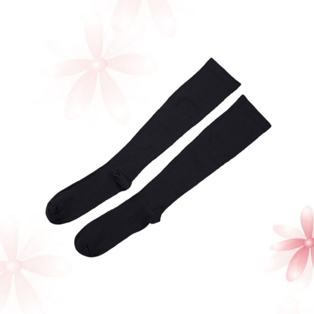 3 paia di calze sportivo maniche di supporto calze lunghe elastiche calze sportivo universali traspiranti (taglie/M nero)