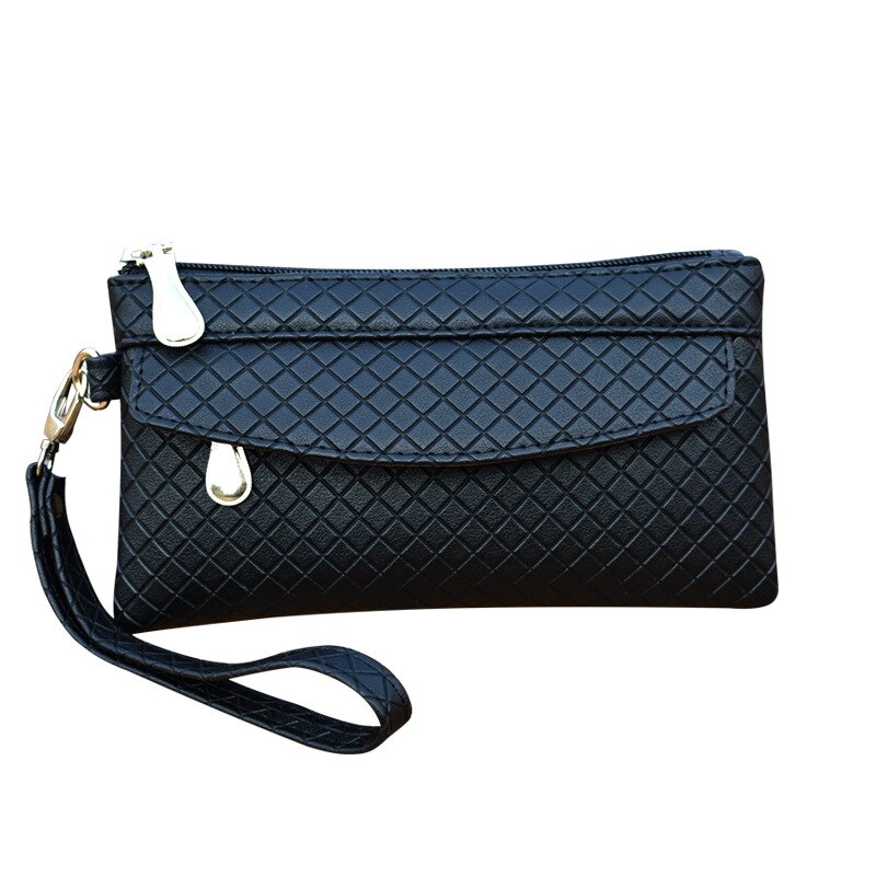 Women's Clutch Bag Spring Simple Women's Clutch Bag Korean Embossed Plaid Small Bag Shopping Middle-aged Coin Purse