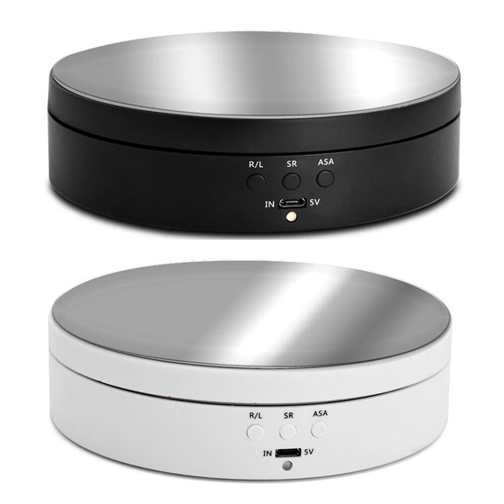 Motorized Turntable Platform Multifunction 360 Degree Revolving Battery USB Powered Rotating Display Stand Shop Collectibles