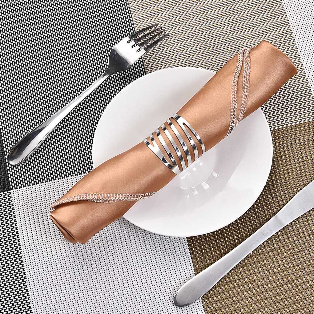 12Pcs Servetringen Houders Decoratieve Holle Familie Wedding Party Diner Kerst Tafel Decor Dagelijks Gebruik Servet Gesp