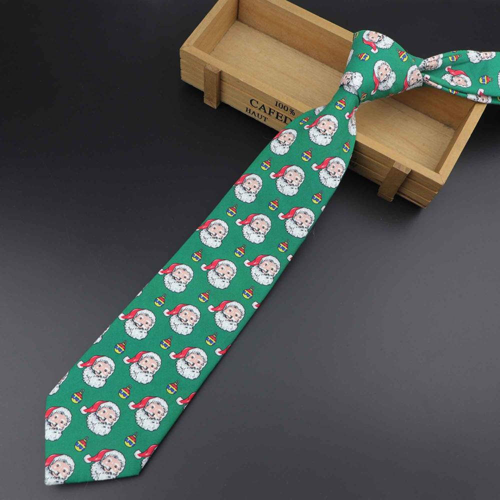 Heiße Neue Weihnachten Krawatte Herrenmode lässig Schneeflocke Drucken Baumwolle Krawatten Schneemann Professionelle aufbringen Krawatte 8cm Breite: 1
