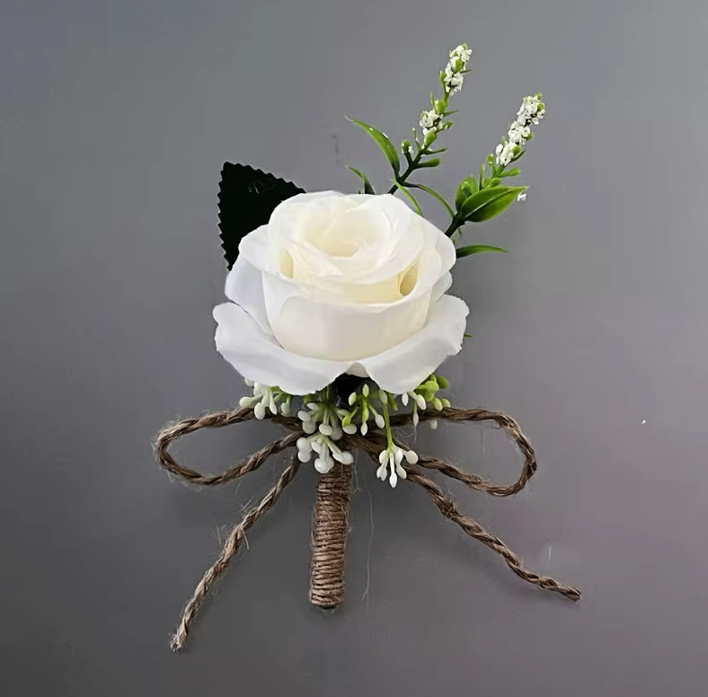 Ramo de novia, flores, accesorios de boda para dama de honor, rosas artificiales azules, ramos de novia, decoración de boda: Plata