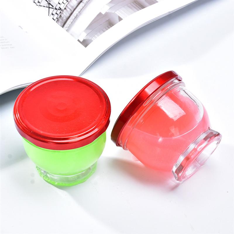 4 stuks unieke glazen bekers, transparante yoghurtbekers, eenvoudige puddingmelkbekers voor thuiskeukens en restaurants