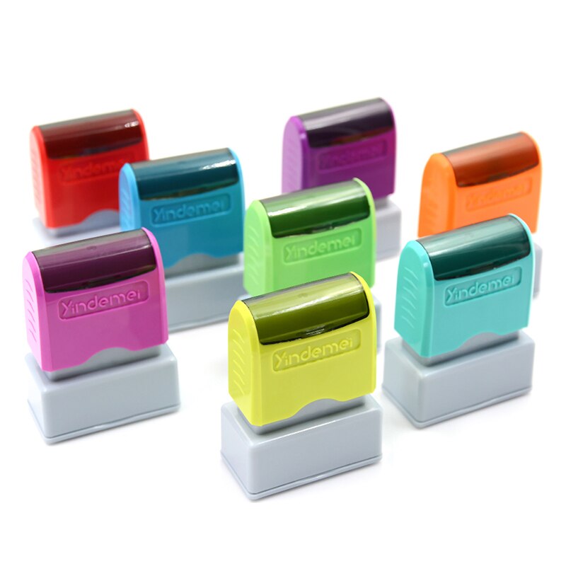 Self-Inking Rubber Stamp Colors Oil Based Craft Ink Pad Rubber Stamps For Fabric Wood Paper Wedding DIY Craft SD&HI