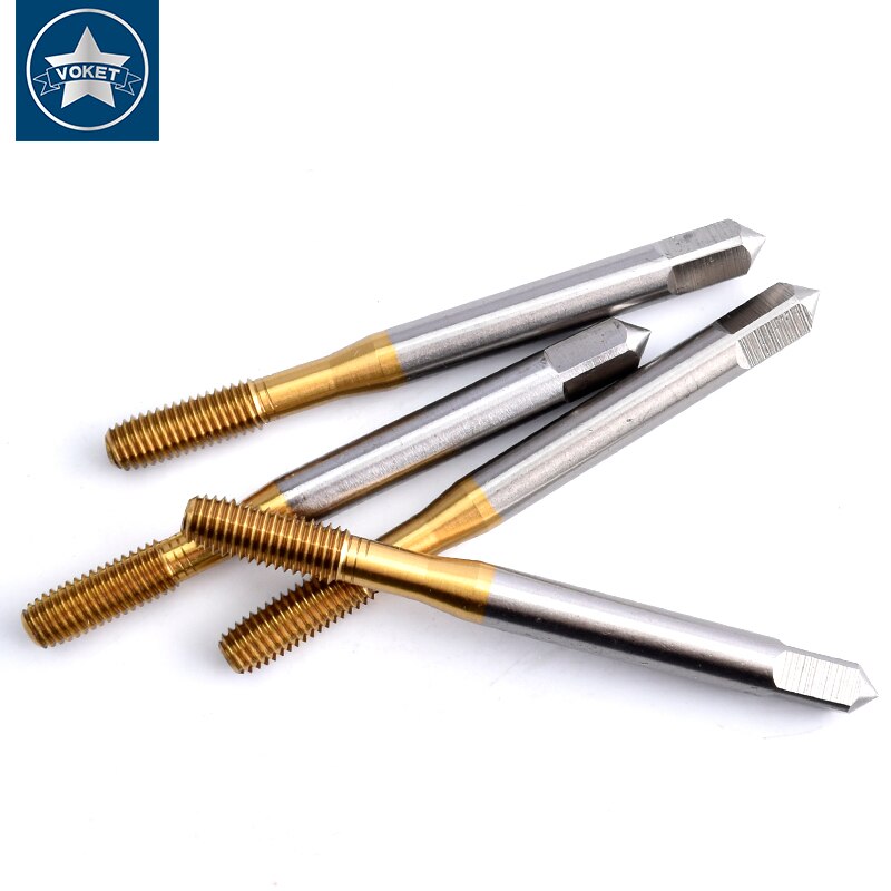 VOKET HSSE Insert STI With Tin Forming Tap ST UNC 4-40 6-32 8-32 1/4-20 UNF 10-32 Machine Screw Thread Taps