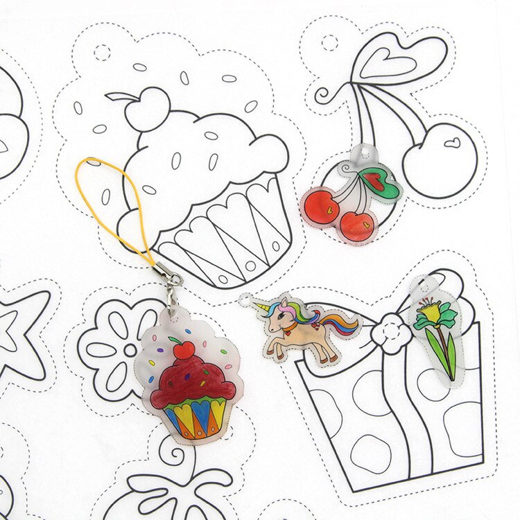 5 teile/los Shrinky Dinks Wärmeschrumpfende Blatt Mit aufbringen Füllung Schrumpfen papier Für DIY Scrapbooking accesssories Dekor