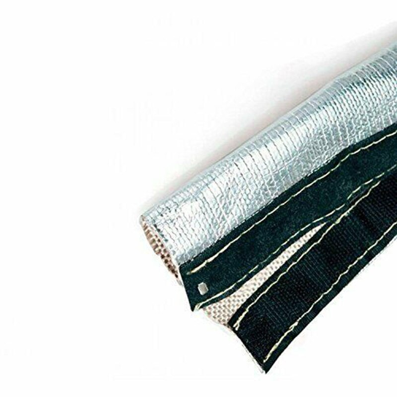 Silver 2000° Spark Plug Wire Heat Protector Sleeve Heat Shield Insulation Sleeve 3Ft Metallic Heat Shield Sleeve