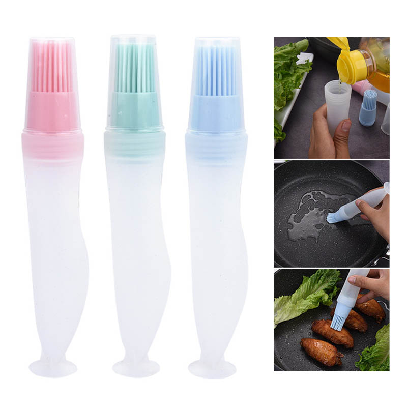 Brochas de silicona resistentes a la temperatura para batir barbacoa, brocha para botella de aceite, 1 Uds., accesorios para hornear, utensilios de cocina, utensilios para barbacoa