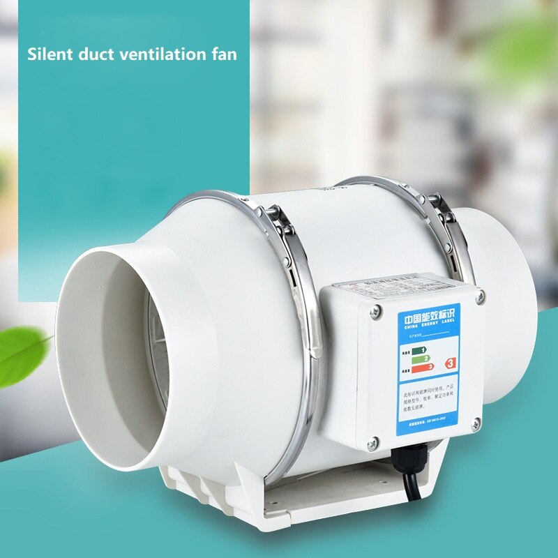 4 zoll 220V Auspuff Fans Hause Stille Inline Rohr Kanal Fan Bad Dunst Belüftung Küche Wc Wand Luft Reinigen ventilator