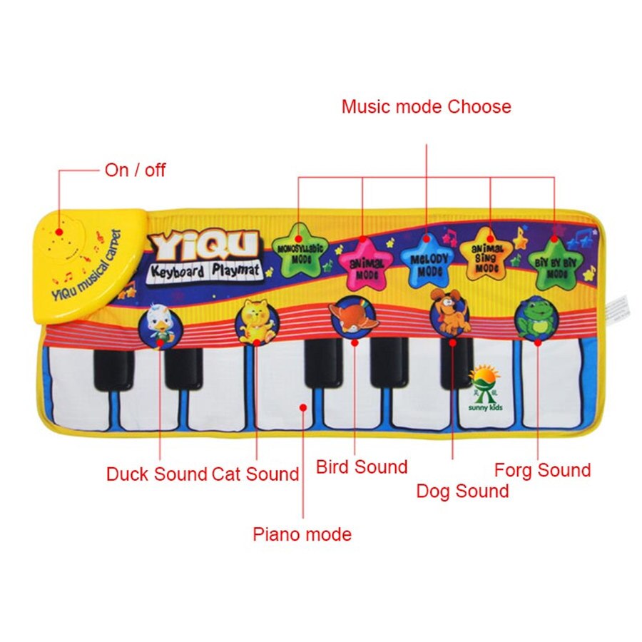 Infant Baby Piano Spielen Spielzeug Mit Lustigen Musik Und Tier Sounds Kriechende Matte Baby Musik Teppich Kinder Pädagogisches Spielen matte