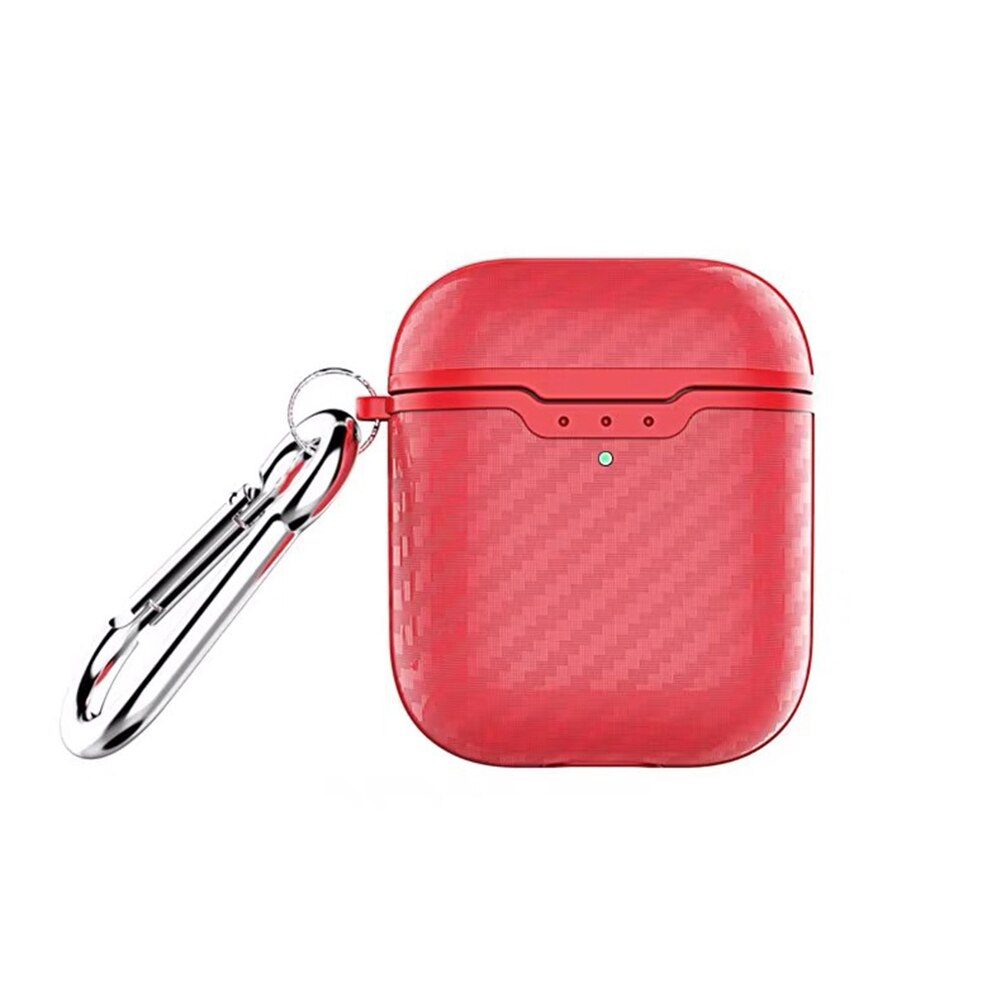 Funda protectora de fibra de carbono a prueba de polvo para AirPods 1/2, auricular Bluetooth: Redfor AirPods 2