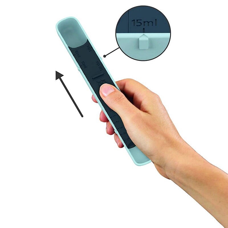 Plastic Measuring Spoon 12-speed Adjustable Scale Dosing Spoon Baking Tool Teaspoon Measure Kitchen Accessories Measure Tool