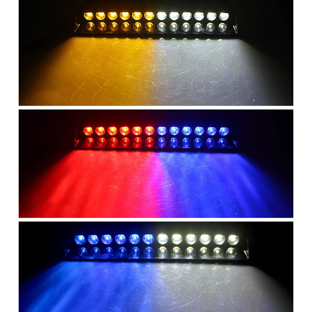 1 Set 12 LED High Intensity Vehicle Emergency Hazard Warning Strobe Flash Light For Dash Deck Grill Windshield Led Car Light
